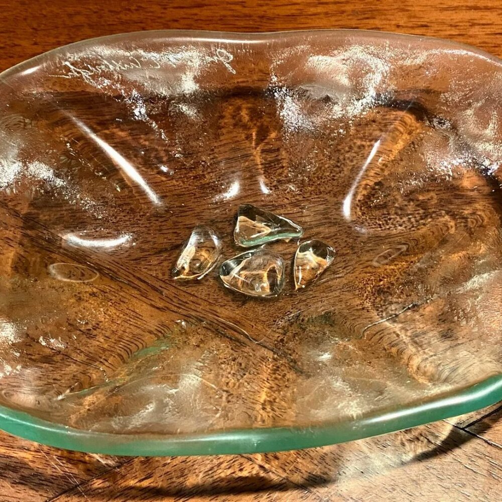 Vintage Jim McCullough Pale Sea Blue Candy Bowl 7-1/2”x5-1/2”